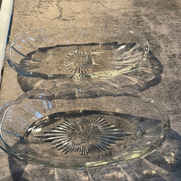 2 vintage glass condiment serving dishes or display 💎 - Picture 1 of 16